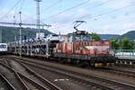 CD 111 033-7 zog einen leeren autozug durch decib hl.n.09.06.22