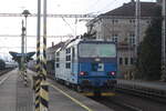 372 010 von CD Cargo bei der Einfahrt in den Bahnhof Decin hl.n. 13.3.24