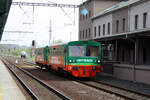 810 623 mit 50 54 24-29 421-1 von GW Train im Bahnhof Sokolov am 9.4.24