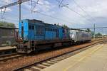 Die Rangierlok 742 446 von ČD Cargo drfte am 22.06.19 fr Rangierarbeiten im Container-Terminal von METRANS eingeteilt gewesen sein.