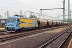 Ex-CFR 40, heute nach Umbau -mit die neuste Nase- Transmontana Ellok 610 102 durchfahrt nahmens CER Budapest Kelewnfld am 21 September 2017.