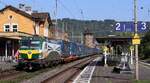 Gysev 0471 004-6 REV/SP/22.12.22 mit LKW Walter KLV gen Bingen unterwegd. Oberwesel 13.08.2025