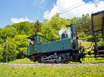 50 Jahre BC - MEGA STEAM FESTIVAL der Museumsbahn Blonay–Chamby:  Die G 3/3 LEB N 5   Bercher  fhrt am 19.05.2018 mit ihrem Zug vom Museum Chamby wieder hinunter nach Blonay, hier erreicht