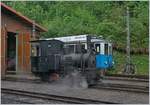 50 Jahre Blonay - Chamby; Mega Steam Festival: Die kleine Gastlok die G 2/2 Ticino, unterhalten von Herrn Martin Horath, in Chaulin.