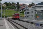 Der Blonay-Chamby RhB ABe 4/4 I N°35 erreicht mit seinem Riviera Belle Epoque St-Légier Gare.