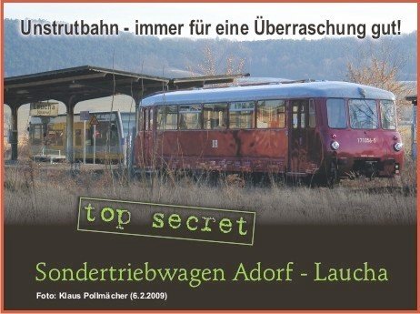 Top Secret - Da niemand etwas von der Fahrt wu�te, gestaltete Herr Pollm�cher dieses passende Bild; 06.02.2009 (Foto: Klaus Pollm�cher)