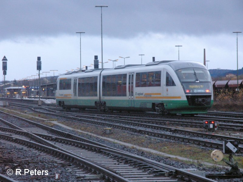 VT05 fhrt in Marktredwitz mit VBG Regensburg ein. 11.11.07